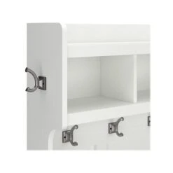 Kathy Ireland® Home By Bush Furniture Woodland 71" Hall Tree And Shoe Bench With 12 Shelves, White Ash (WDL002WAS) 12 Kathy Ireland® Home By Bush Furniture Woodland 71" Hall Tree And Shoe Bench With 12 Shelves, White Ash (WDL002WAS) -Prepa Furniture Shop sp117593539 s7