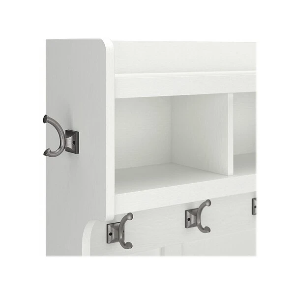 Kathy Ireland® Home By Bush Furniture Woodland 71" Hall Tree And Shoe Bench With 12 Shelves, White Ash (WDL002WAS) 6 Kathy Ireland® Home By Bush Furniture Woodland 71" Hall Tree And Shoe Bench With 12 Shelves, White Ash (WDL002WAS) - Image 6