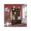 Kathy Ireland® Home By Bush Furniture Woodland 71" Hall Tree And Shoe Bench With 12 Shelves, Ash Brown (WDL002ABR)