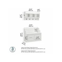 Kathy Ireland® Home By Bush Furniture Woodland 32" Shoe Storage Bench And Coat Rack With 4 Shelves, White Ash (WDL009WAS) 10 Kathy Ireland® Home By Bush Furniture Woodland 32" Shoe Storage Bench And Coat Rack With 4 Shelves, White Ash (WDL009WAS) -Prepa Furniture Shop sp117593587 s7