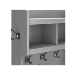 Kathy Ireland® Home By Bush Furniture Woodland 69" Shoe Storage Bench And Coat Rack With 4 Shelves, Cape Cod Gray (WDL008CG) -Prepa Furniture Shop sp117593608 s7