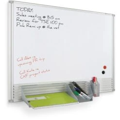 Best-Rite Cubicle Message Whiteboard 24"H X 36"W, Magnetic Porcelain Steel (661AB)