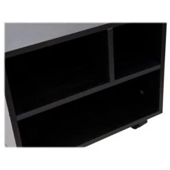 Mind Reader 3-Shelf Particle Board Mobile Printer Stand With Lockable Wheels, Black (MDFPCART-BLK) -Prepa Furniture Shop sp118858488 s7