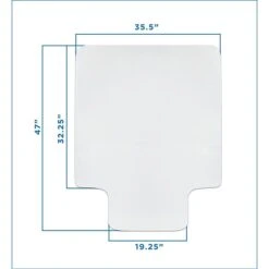 Mount-It! 35.5" X 47" Rectangular Desk Chair Mat For Hardwood Floor, Clear Vinyl (MI-7818) -Prepa Furniture Shop sp12138833 s7