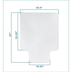 Mount-It! 35.5" X 47" Rectangular Carpet Chair Mat, Clear Vinyl (MI-7817) -Prepa Furniture Shop sp12230462 s7