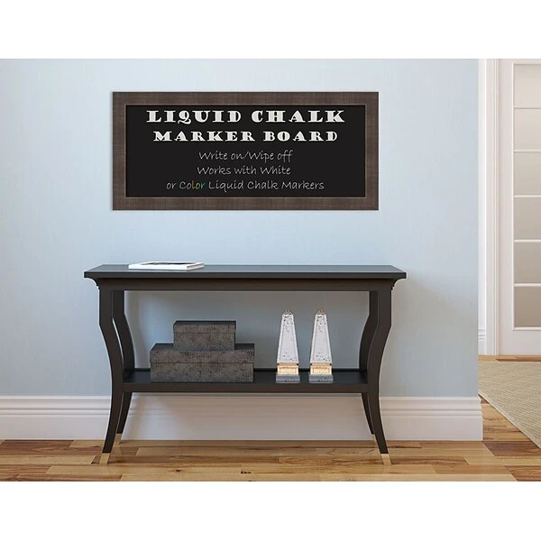 Amanti Art Framed Liquid Chalk Marker Board Panel Whiskey Brown Rustic 32"W X 14"H Frame Brown (DSW3908065) 3 Amanti Art Framed Liquid Chalk Marker Board Panel Whiskey Brown Rustic 32"W X 14"H Frame Brown (DSW3908065) - Image 3