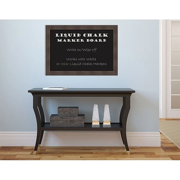 Amanti Art Framed Liquid Chalk Marker Board Medium Whiskey Brown Rustic 26"W X 18"H Frame Brown (DSW3908067) 3 Amanti Art Framed Liquid Chalk Marker Board Medium Whiskey Brown Rustic 26"W X 18"H Frame Brown (DSW3908067) - Image 3