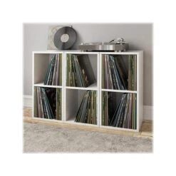 Way Basics 29.1" H X 15" W Eco 2-Shelf Modern Cube Storage And Vinyl Record Shelf, White (BS-SCUBE-2-WE) 10 Way Basics 29.1" H X 15" W Eco 2-Shelf Modern Cube Storage And Vinyl Record Shelf, White (BS-SCUBE-2-WE) -Prepa Furniture Shop sp123148564 s7