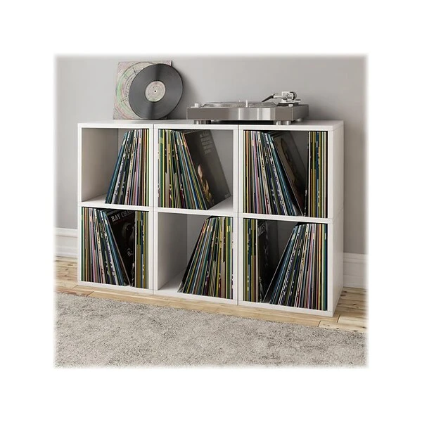 Way Basics 29.1" H X 15" W Eco 2-Shelf Modern Cube Storage And Vinyl Record Shelf, White (BS-SCUBE-2-WE) 5 Way Basics 29.1" H X 15" W Eco 2-Shelf Modern Cube Storage And Vinyl Record Shelf, White (BS-SCUBE-2-WE) - Image 5