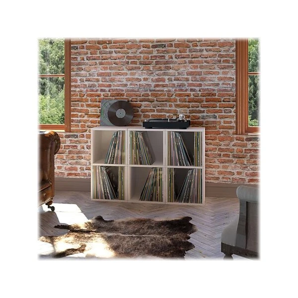 Way Basics 29.1" H X 15" W Eco 2-Shelf Modern Cube Storage And Vinyl Record Shelf, White (BS-SCUBE-2-WE) 6 Way Basics 29.1" H X 15" W Eco 2-Shelf Modern Cube Storage And Vinyl Record Shelf, White (BS-SCUBE-2-WE) - Image 6
