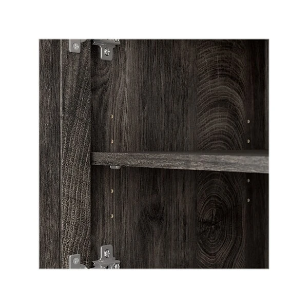 Bush Furniture Key West Tall TV Stand With Coffee Table And 2 End Tables, Dark Gray Hickory, Screens Up To 65" (KWS025GH) 6 Bush Furniture Key West Tall TV Stand With Coffee Table And 2 End Tables, Dark Gray Hickory, Screens Up To 65" (KWS025GH) - Image 6