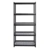 Iron Horse 2300 Lb. Wire Rivet Series 5-Shelf Metal/Wire Deck Shelving Unit, 36"W, Black (22130)