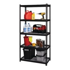 Iron Horse 2300 Lb. Wire Rivet Series 5-Shelf Metal/Wire Deck Shelving Unit, 36"W, Black (22130) -Prepa Furniture Shop sp123885417 s7