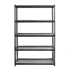 Iron Horse 2300 Lb. Wire Rivet Series 5-Shelf Metal/Wire Deck Shelving Unit, 48"W, Black (22131)