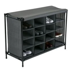 Simplify Shoe Cubby, 16 Compartment, Grey (23200-GREY) -Prepa Furniture Shop sp12403379 s7