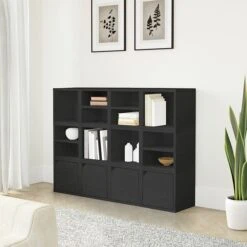 Way Basics 12.6"H X 13.4"W Modular Connect Cube With Shelf Eco Storage System, Black Wood Grain (C-SCUBE-BK) 11 Way Basics 12.6"H X 13.4"W Modular Connect Cube With Shelf Eco Storage System, Black Wood Grain (C-SCUBE-BK) -Prepa Furniture Shop sp125994931 s7
