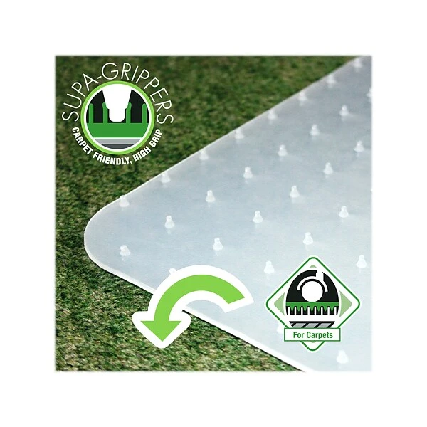 Floortex® Revolutionmat® 29" X 46" Rectangular Chair Mat For Carpets, Polypropylene (NCMFLLGC0001) 3 Floortex® Revolutionmat® 29" X 46" Rectangular Chair Mat For Carpets, Polypropylene (NCMFLLGC0001) - Image 3