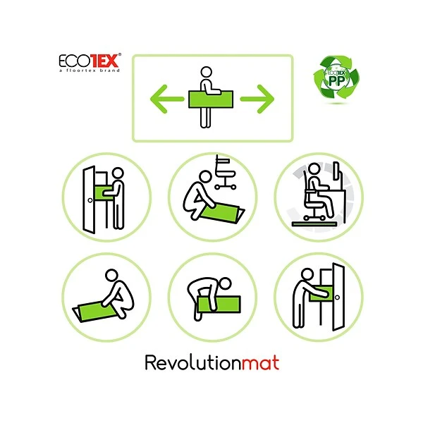 Floortex® Revolutionmat® 46" X 57" Rectangular Chair Mat For Hard Floor, Polypropylene (NCMFLLAC0004) 6 Floortex® Revolutionmat® 46" X 57" Rectangular Chair Mat For Hard Floor, Polypropylene (NCMFLLAC0004) - Image 6