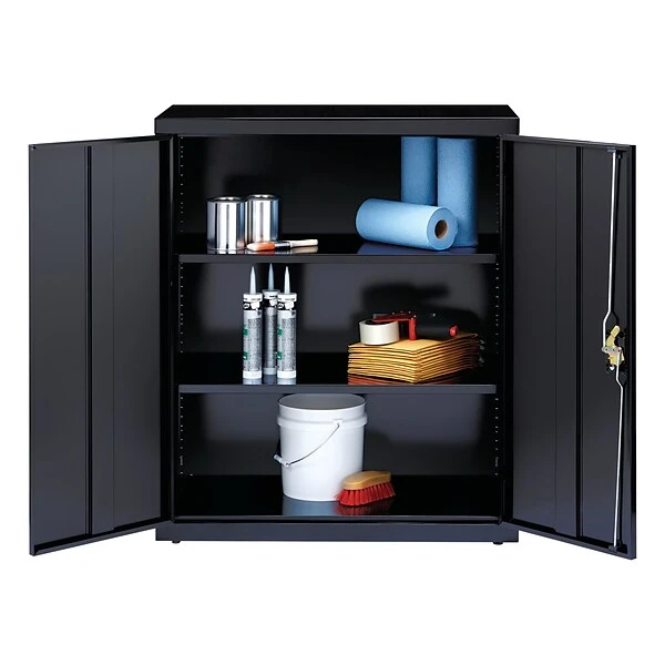 Hirsh 42" Steel Storage Cabinet With 3 Shelves, Black (22002) 5 Hirsh 42" Steel Storage Cabinet With 3 Shelves, Black (22002) - Image 5