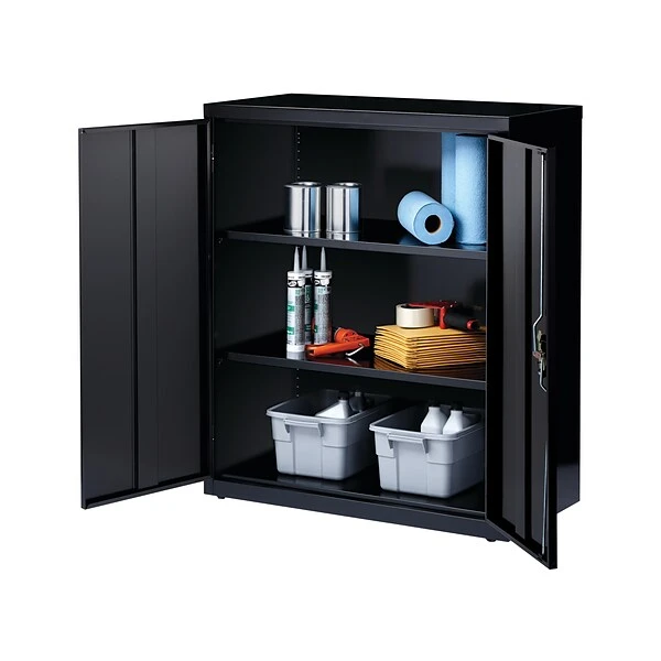 Hirsh 42" Steel Storage Cabinet With 3 Shelves, Black (22002) 6 Hirsh 42" Steel Storage Cabinet With 3 Shelves, Black (22002) - Image 6