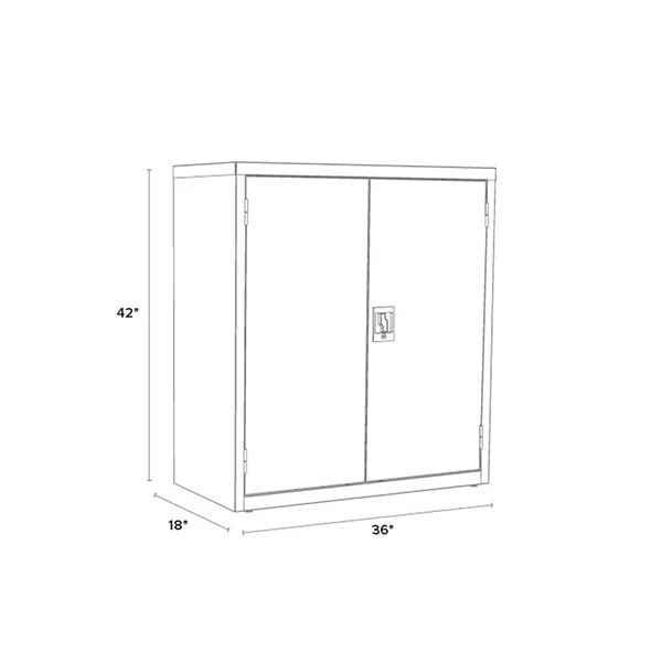 Hirsh 42" Steel Storage Cabinet With 3 Shelves, Black (22002) 7 Hirsh 42" Steel Storage Cabinet With 3 Shelves, Black (22002) - Image 7