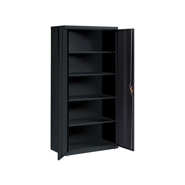Hirsh 72" Steel Storage Cabinet With 5 Shelves, Black (22005) 3 Hirsh 72" Steel Storage Cabinet With 5 Shelves, Black (22005) - Image 3