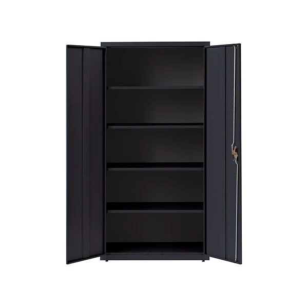 Hirsh 72" Steel Storage Cabinet With 5 Shelves, Black (22005) 4 Hirsh 72" Steel Storage Cabinet With 5 Shelves, Black (22005) - Image 4