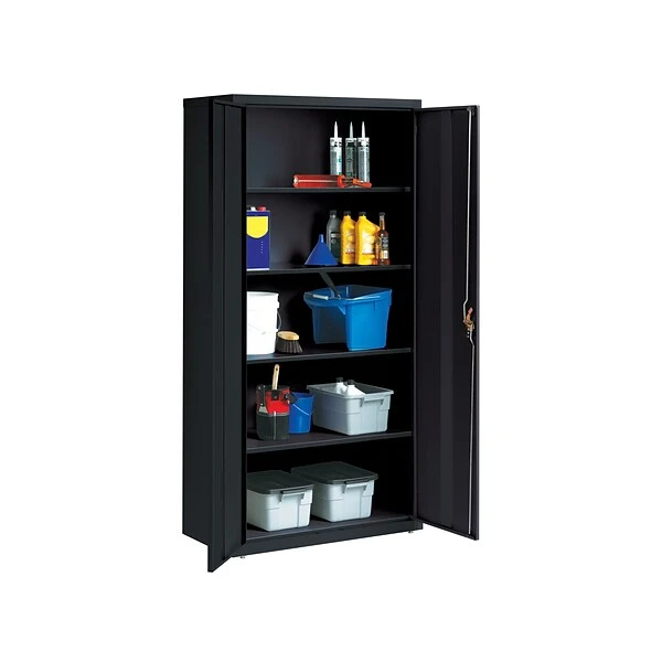 Hirsh 72" Steel Storage Cabinet With 5 Shelves, Black (22005) 5 Hirsh 72" Steel Storage Cabinet With 5 Shelves, Black (22005) - Image 5