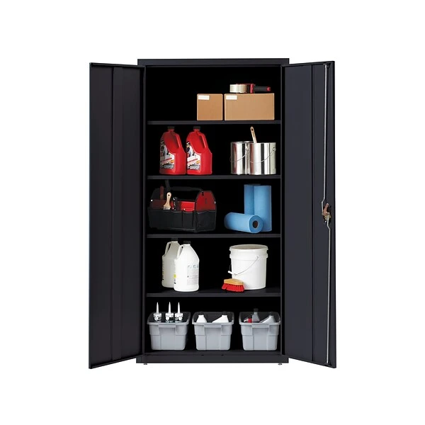 Hirsh 72" Steel Storage Cabinet With 5 Shelves, Black (22005) 6 Hirsh 72" Steel Storage Cabinet With 5 Shelves, Black (22005) - Image 6