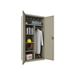 Hirsh 72" Steel Wardrobe Cabinet With 4 Shelves, Putty (22631) -Prepa Furniture Shop sp126837104 s7