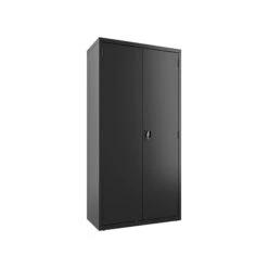 Hirsh 72" Steel Janitorial Storage Cabinet With 3 Shelves, Black (24033)
