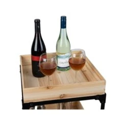 Mind Reader 3-Shelf Mixed Materials Mobile Utility Cart With Swivel Wheels, Black (3TCARRY-BLK) -Prepa Furniture Shop sp126926398 s7