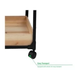 Mind Reader 3-Shelf Mixed Materials Mobile Utility Cart With Swivel Wheels, Black (3TCARRY-BLK) -Prepa Furniture Shop sp126926399 s7