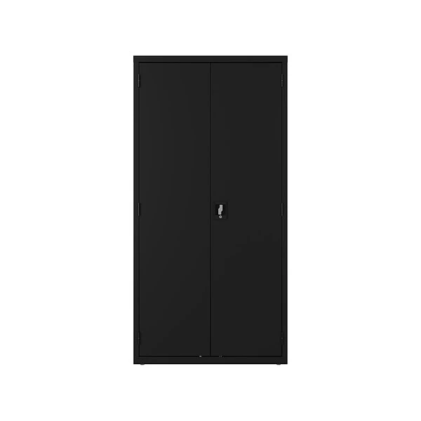 Hirsh 72" Steel Wardrobe Cabinet With 4 Shelves, Black (22632) 1 Hirsh 72" Steel Wardrobe Cabinet With 4 Shelves, Black (22632)