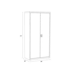 Hirsh 72" Steel Wardrobe Cabinet With 4 Shelves, Black (22632) 7 Hirsh 72" Steel Wardrobe Cabinet With 4 Shelves, Black (22632) -Prepa Furniture Shop sp126926555 s7