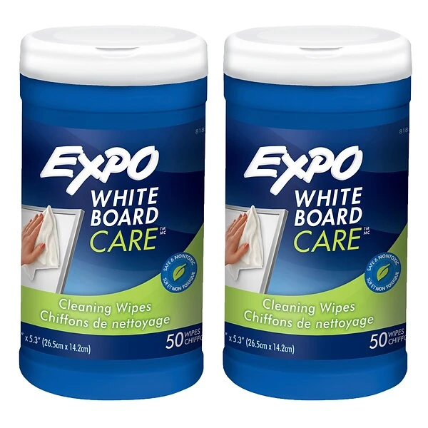 EXPO Dry Erase Board Cleaning Wet Wipes, 2/Pk (SAN81850-2) 1 EXPO Dry Erase Board Cleaning Wet Wipes, 2/Pk (SAN81850-2)