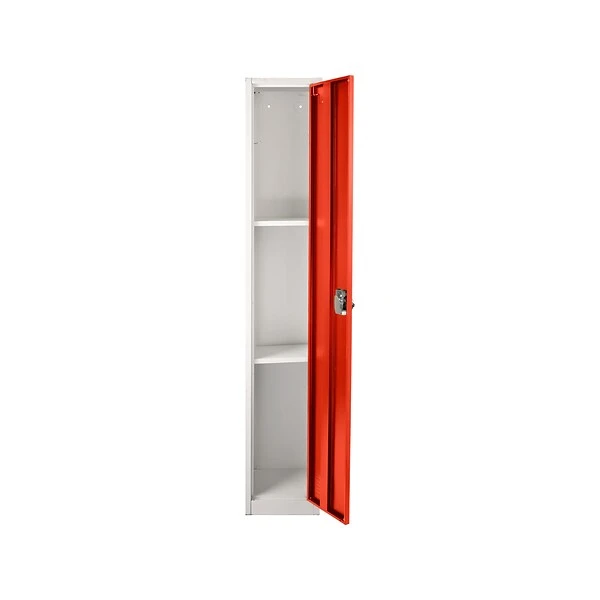 AdirOffice 72" D 1-Compartment Steel Tier Key Lock Red/Off-White Storage Locker (629-201-RED) 2 AdirOffice 72" D 1-Compartment Steel Tier Key Lock Red/Off-White Storage Locker (629-201-RED) - Image 2