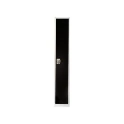 AdirOffice 72" 1-Compartment Steel Tier Key Lock Black Storage Locker (629-201-BLK)