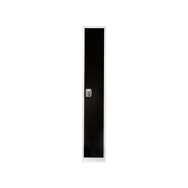 AdirOffice 72" 1-Compartment Steel Tier Key Lock Black Storage Locker (629-201-BLK) 1 AdirOffice 72" 1-Compartment Steel Tier Key Lock Black Storage Locker (629-201-BLK)