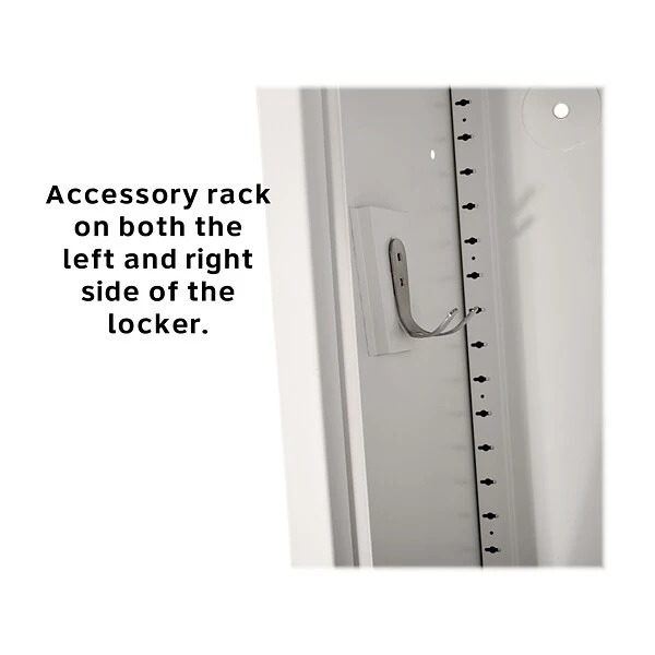 AdirOffice 72" 1-Compartment Steel Tier Key Lock Black Storage Locker (629-201-BLK) 3 AdirOffice 72" 1-Compartment Steel Tier Key Lock Black Storage Locker (629-201-BLK) - Image 3