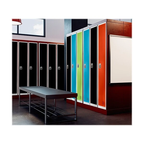 AdirOffice 72" 1-Compartment Steel Tier Key Lock Black Storage Locker (629-201-BLK) 5 AdirOffice 72" 1-Compartment Steel Tier Key Lock Black Storage Locker (629-201-BLK) - Image 5