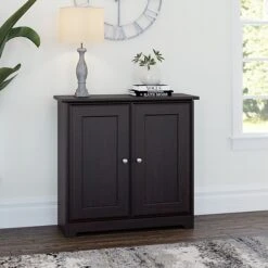Bush Furniture Cabot Small Storage Cabinet W/ Doors, Espresso Oak (WC31898)