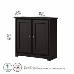 Bush Furniture Cabot Small Storage Cabinet W/ Doors, Espresso Oak (WC31898) -Prepa Furniture Shop sp129130822 s7