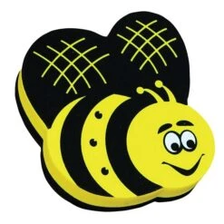 Ashley Productions® Dry Erase Magnetic Whiteboard Eraser, Bee, Pack Of 6 (ASH10019-6)