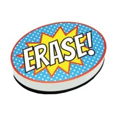 Ashley Productions® Dry Erase Magnetic Whiteboard Eraser, Superhero Erase, Pack Of 6 (ASH10051-6)