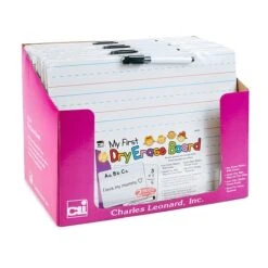 Charles Leonard My 1st Lap Board 2-Sided Melamine Mobile Dry-Erase Whiteboard, 9" X 12", 12/Pk (CHL35220ST)