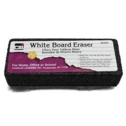 Charles Leonard Dry Erase Whiteboard Eraser, Gray/Black, Pack Of 6 (CHL74535-6)