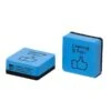 Charles Leonard "Learning Is Fun" Mini Whiteboard Eraser, 2" X 2" , Blue/Black, 15 Per Pack, 3 Packs (CHL74549-3)