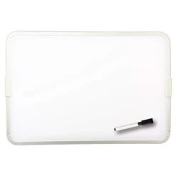Flipside Products 2-Sided Magnetic Plastic Dry-Erase Whiteboard, Aluminum Framed, 12" X 17.5", Pack Of 3 (FLP18232-3)