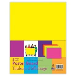 UCreate® Neon Poster Board, 11" X 14", Assorted Colors, 5 Sheets Per Pack, 12 Packs (PACMMK04506-12)